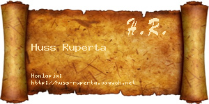 Huss Ruperta névjegykártya